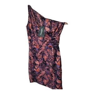 Pretty Little Thing One Shouldered Butterfly Dress Size 8 NWT